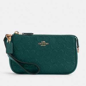 Nolita 19 in signature leather green coach